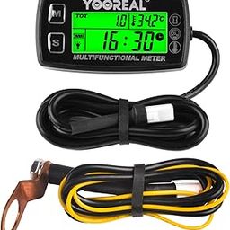 Yooreal Digital Engine Temperature Gauge Meter,Tachometer and Hour Meter,Removable Temp Probe,Waterproof for Scooter Snowblower Mini Bike Motorcycle Lawn Tractor Generator Dump Truck-image-47