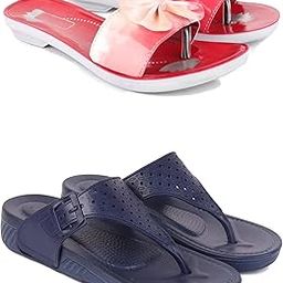 Women's Sandals | Lightweight Wear| Stylish & Easy to Wear For Women'S PCV-SAN-(2-COMBO)-1964-1985-image-82