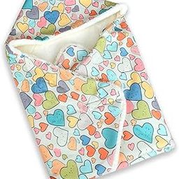 HONEY BOO All Season Soft Baby Blanket Swaddler Wrapper for Baby Boys and Girls (Heart Print)-image-25