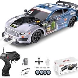 Sakeye Remote Control Car RC Drift Car For Adults, 1/16 2.4GHz Small RC Drifting Car 4WD Drift RC Car With LED Lights Rechargeable Battery And Drifting Tires Toy Cars For Boys Kids, Multicolor-8