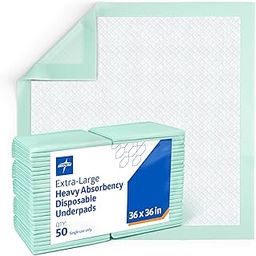 Medline Heavy Absorbency 36" X 36" Quilted Fluff And Polymer Disposable Underpads, 50 Per Case, Great Protection For Beds, Furniture, Surfaces-picture-20