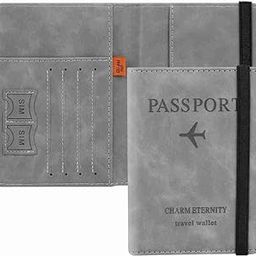 (1Pcs Travel Document Organizer Passport Wallet Holder, RFID Blocking Passport Cover Case,Unisex Leather Card Case for Men/Women. (Multicolor)-image-73