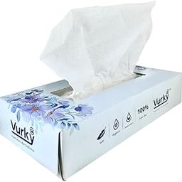 Vurky 2-Ply Facial Tissue Box | Car Tissue | Pack of 1 | 100 Pulls, 100 Sheets | Soft, Strong & Highly Absorbent | Gentle on Skin | Ideal for Office, Home & Travel Use-image-14