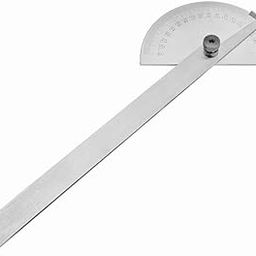 DBM IMPORTS 180 Degree Round Head Depth Gage Protractor Gauge Ruler Stainless Steel Precision Measuring Tool-image-3