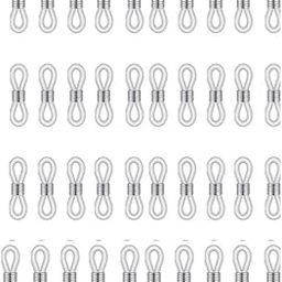BARBUDDY 40 Pcs Eyeglass Holder Ends,Rubber Metal Ends,Rubber Connectors Ends for Eyeglass Chain/Holder DIY Connector Strap Eyelets Rope-image-3