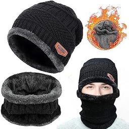 Muffler & Scarf For Mens & Women – Winter Cap For Men – Men’s Woolen Cap With Neck Muffler – Winter Muffler For Women – Soft Woolen Muffler & Cap For Men & Women-image-51