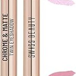 Swiss Beauty Chrome & Matte Twin Eyeshadow Stick | Mix of Matte and Shimmer | Easy to blend, non creasing eyeshadow | 24 Hour Stay | Shade- Autumm Break, 2g-26