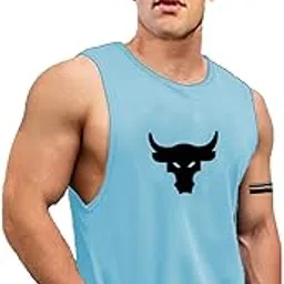 antiloop Men's Crew Neck T-Shirt | Sando for Men Relaxed Fit | Sleeveless Gym Vest-picture-15