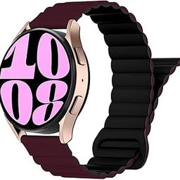 VEMIGON Silicone Magnetic Strap Compatible with Samsung Galaxy Watch 7 6 5 4 Bands 44mm 40mm/Galaxy Watch 6 Classic 47mm 43mm/Watch 5 Pro 45mm/Watch 4 Classic 46mm 42mm, 20mm Replacement Sport Loop-picture-13