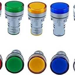 POWER LED Panel Indicator 230V 22MM Plastic (1 Set RGYBW)-image-35