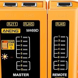 CALANDIS® Ethernet Cable Tester Network Testing Tool Cat5 Cat5E Cat6 for Network Yellow-19