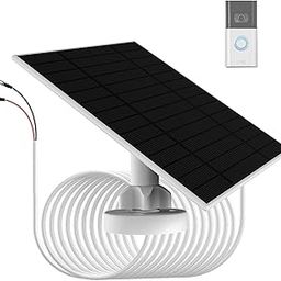 6W Solar panle for doorbell Battery Charging, IP66 Waterproof, Compatible with Ring Video doorbell 2, Video doorbell 3/3 Plus，Video doorbell 4/4 Plus, Doorbell 2K Camera-image-61