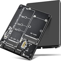 ETZIN M.2 SATA to SATA Adapter (Not Support NVME/M.2 PCIE) MSATA and B Key/B&M Key M.2 NGFF SDD to 2.5" SATA III 2 in 1 Converter Supports MSATA/M.2 NGFF SSD Not for M Key (EPL-1082HS)-1
