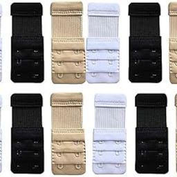 LOURYN KOULYN® Present's Bra Hook Extender-2 Hook 3 Eye–Save Your Bra Increase Band Length Bra Extender Hook_Bra Hooks for Women (with Extra Elastic)-1