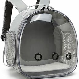 Animal Carrier Backpack Travel Portable Small Breathable Backpack for Hamster Pet Bag Guinea Pig Carrier Rabbit Bird (Grey)-75