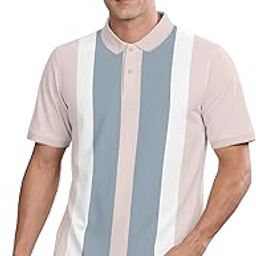 BULLMER Trendy Colour-Block/Striped Printed Collar/Polo Neck Tshirt for Men-image-13