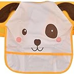 SAEKOS Waterproof Quick Dry Leak Free Colorful Long Full Sleeve Toddler's Baby Bib Apron (Pack of 1)-picture-32