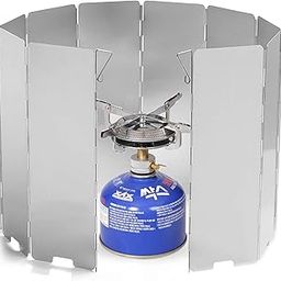 Sevia Camping Stove Windshield, Aluminum Alloy 10 Plates Camping Cooker Wind Screen for Backpacking Stove Outdoor Camp Picnic Cooker Alcohol Stove Wind Shield Guard Windscreen-image-68