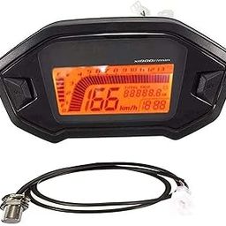 SAMDO 1, 2, 4 Cylinder Motorcycle Digital Odometer Speedometer Tachometer KMH MPH 14000RPM Gear Dirt-13
