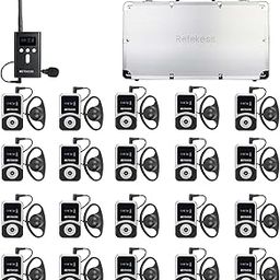 Retekess T130S(2nd Gen T130) Tour Guide Headsets, Upgraded Longer Range, Church Translation System, Whisper Wireless Tour Guide System for Both Ear (1 Transmitter 20 Receivers)-image-65