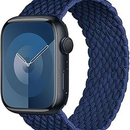 OMECKY Stretchy Braided Solo Loop Compatible with Apple Watch Band Series 9 8 7 6 5 4 3 38mm 40mm 41mm 42mm 44mm 45mm 49mm for Women Men, Cute Nylon Elastic Sport Strap for iWatch SE/Ultra 1/2-image-25