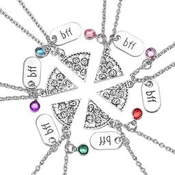Best Friend Forever and Ever Rhinestone BFF Necklace Heart Shape Pendant Friendship Puzzle Stitching Necklace-image-67