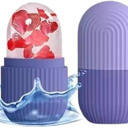 Face Ice Roller Massager for Men & Women | Reusable Skin Brightening Tool for Puffy Eyes, Glowing Skin & Face Lifting | | Ice Cube Face Roller for Relaxation & Skincare |- MULTICOLOUR (PACK OF 1)-image-17
