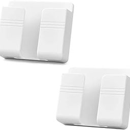 Wall Mount Mobile Stand, Multipurpose, No Drill Required, Multipurpose Wall Mount Mobile Holder - Pack of 2 - White-21