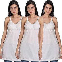 Women's Cotton Long Bra Cum Camisole Slip Combo Pack of 3-picture-32