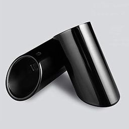 DSYCAR Chrome Plating Stainless Steel Car Exhaust Muffler Tip Pipes Cover for VW Volkswagen JETTA 2009-2018 / SAGITAR 2011-2015 / POLO 2012-2014 / GOLF 7 2013-2015 (Black)-image-4