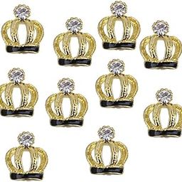 HEAVENGLOW 10pcs 3D Rhinestone Crown Nail Art Tip DIY Charms Manicure Decoration-image-64
