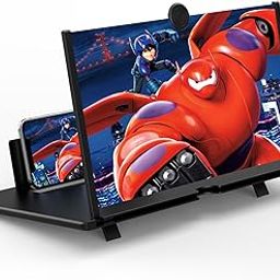 16" Screen Magnifier for Cell Phone,3D HD Magnifying Projector Screen Enlarger for Movies, Videos and Gaming, Foldable Phone Stand with Screen Amplifier,Compatible with All Smartphones (Black)-picture-21