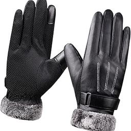 SAZ DEKOR Women Winter Gloves Touch Screen Nonslip Cycling Gloves for Outdoor Sports Black-image-66