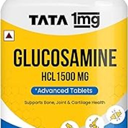 Tata 1mg Glucosamine HCL 1500 mg Tablets for Joint Health with Boswellia Serrata, Collagen Peptide, L-Arginine, and Curcuma Longa for Men & Women (Pack of 1, 30 Tablets)-image-23