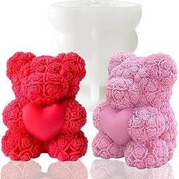 LEGACYCART Bowtie Rose Bear Candle Mold - 3D Teddy Bear Silicone Mold for DIY Handmade Soaps, Epoxy Resin Crafts, Father's Day Gifts, Birthday Gifts, Valentine's Day Gifts & Home Decorations Reusable Molds (PACK OF 1)-image-65