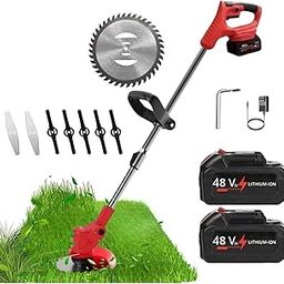 Actigimoto Electric Cordless Rechargeable Edge Cutter | Grass Cutter 48V-25cm Cutting Width | 2-in-1 Mower & Trimmer | Adjustable Height | 3 Blade Types | Lightweight & Portable | Lawns & Gardens-image-56
