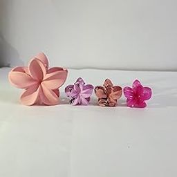 Pinky Pookie Hair Claw Clips, 1 Big Size and 3 Mini Size, Pack of 4-image-58