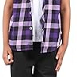 Boy Cotton Multicolor Box Check Casual Half Sleeve Shirt-image-1