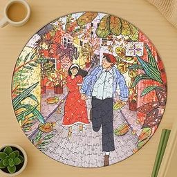 The Plated Project – Love Will Last - 300-Piece Circular Jigsaw Puzzle for Adults | Artist-Designed Mindfulness Puzzle & Unique Gift-0