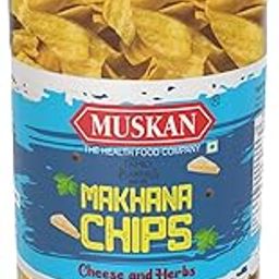 Healthy Millet Munchies (Pack of 2, 150-200g) - Muskan Corn Biscuit | Crunchy Corn Chips Snack | Tasty & Crispy Triangle Chips | Jar Pack | Perfect Tea-Time Snack (200g, Makhana Chips)-image-65