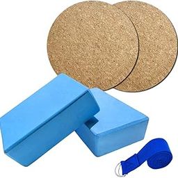 Goue 5pcs Yoga Equipment Set EVA Yoga Blo s Cotton Stretching Strap Non-Slip Yoga Knee Pad Fitn Exercise Pilates Equipment Kit-image-29