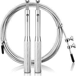 Konex Adjustable Steel Wire with Durable PVC Material Skipping Rope for Men & Women | Jumping Rope for Fitness, Home & Gym Workouts (Silver)-image-13