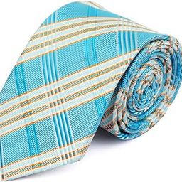 Perfectly Styled Blue Colored Microfiber Necktie For Men-image-47