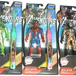 A2S Plastic Manual Tooth Brush For Kids With One Marvel Toy 1 Piece (Assorted Color)-image-64