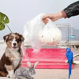 VAYINATO® Stretchable Pet Cage Disposable Liners For Bunny, Guinea Pig, Hamster, Bird & Small Animals | Pet Tray Elastic Transparent Plastic Bag | Easy Clean Leak-Proof Cage Liner Trays (10 Pcs)-image-96