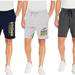 Plus Sizes Men's Cotton Regular Fit Shorts (Pack of 3)-18