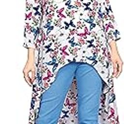 Crepe Women's Regular Fit High Low Top-image-2