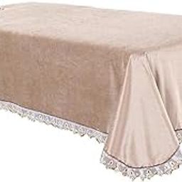 UJEAVETTE Velvet Massage Table Cover Beauty Bed Sheet with Hole Brown-Style 4-image-60