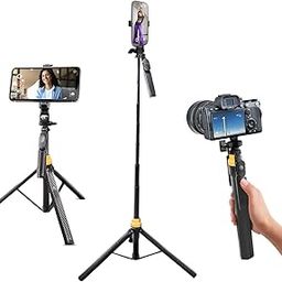 DIGITEK® (DTR-555 SS) 5.57ft Foldable Tripod Selfie Stick for Smartphones & Gopro Action Cameras, 360° Rotation, 3-Leg Base, 2Kg Load, 10m Wireless Remote, 7 Section Adjustable, for Selfie & Vloggers-31