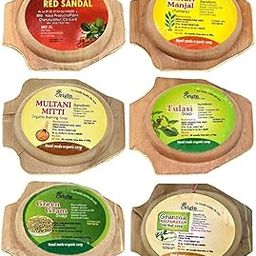 The Origin Natural & Pure Kerala Ayurvedic Organic Hand Made Herbal Deep Cleanising Bath Soap In Virgin Coconut Oil Base Each 150 Grams (Pack of 6) (Mixed Scent)-image-65